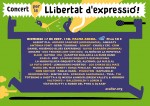 Cap de setmana per la Llibertat d'Expressió · ACALLAR Cartell del concert de grups de l'Estat · Diumenge 17