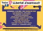 Cap de setmana per la Llibertat d'Expressió · ACALLAR Cartell de teatre per la Llibertat d'Expressió · Divendres 15